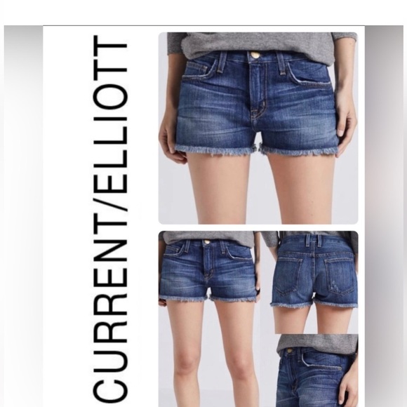 Current Elliott NWOT distressed boyfriend cut off jean shorts - Picture 2 of 10